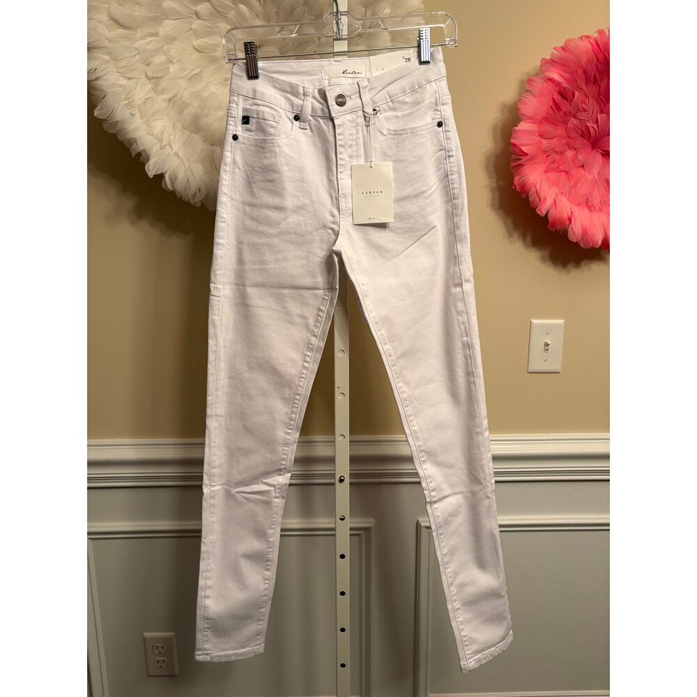 KANCAN WHITE HIGH RISE SUPER SKINNY JEANS SIZE 26/5 NWT